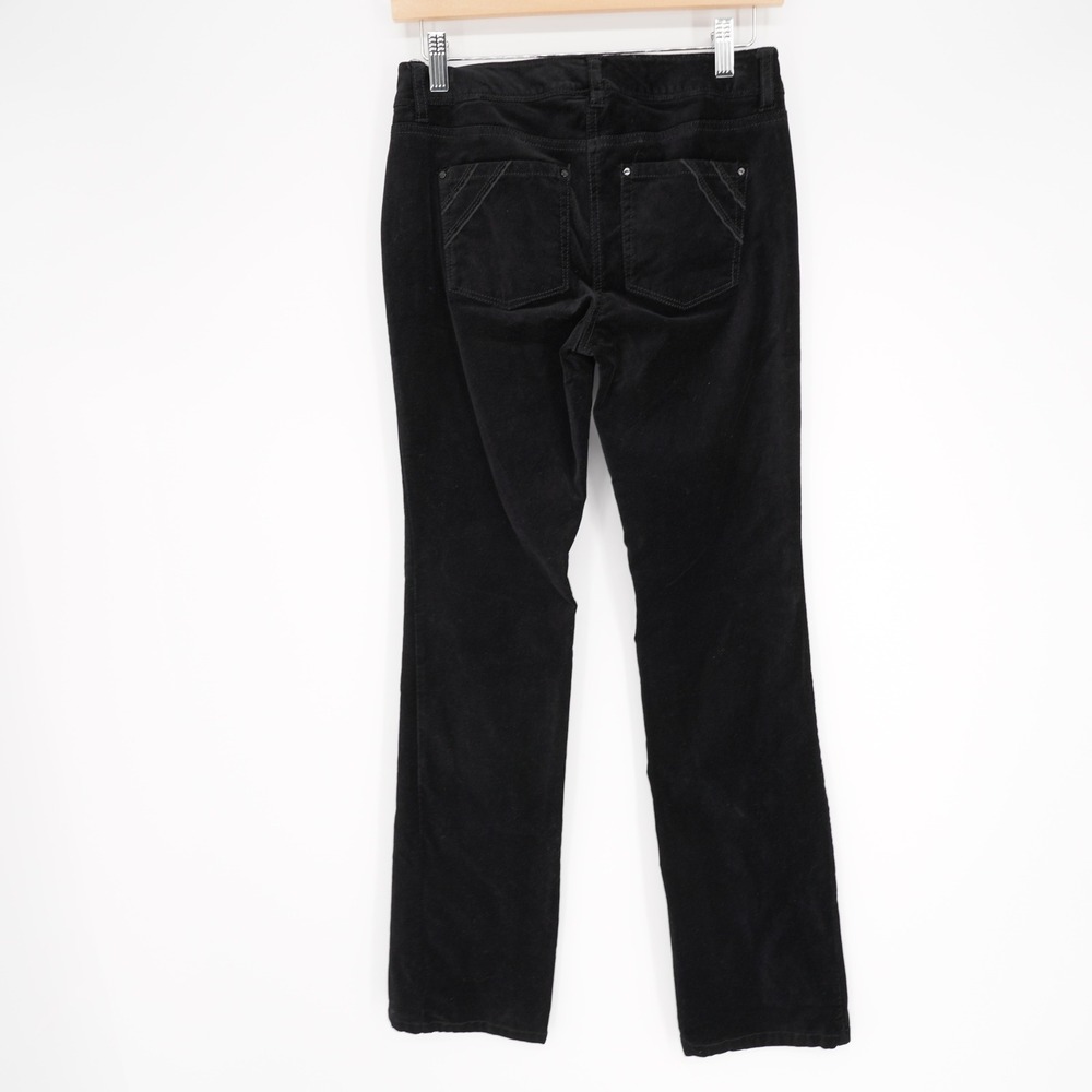 White House Black Market Womens Velvet Jeans Sz 00 Black Bootcut Western Glam - Picture 2 of 14